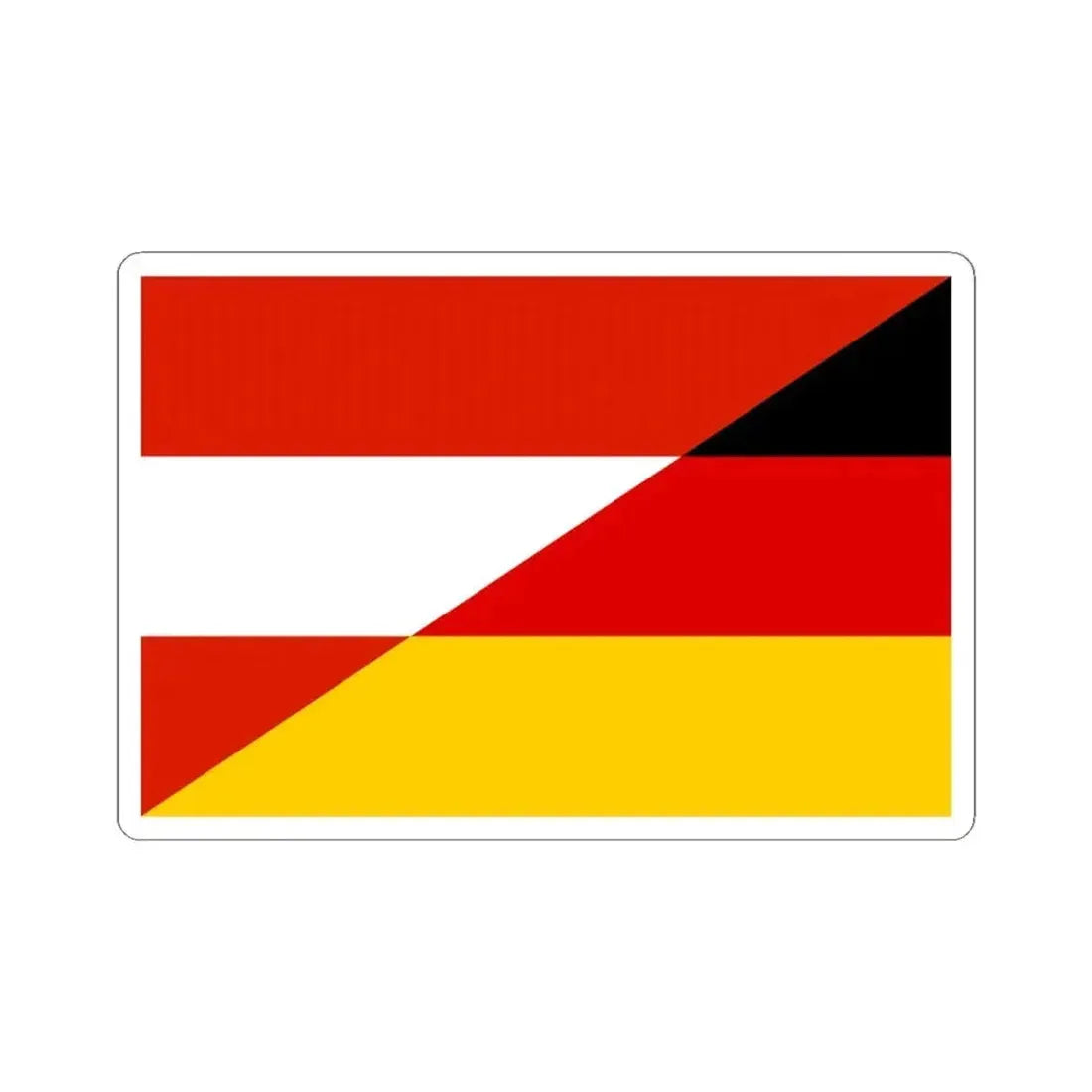 Flag of Austria and Germany (Austria) STICKER Vinyl Kiss-Cut Decal 4 Inch White - The Sticker Space