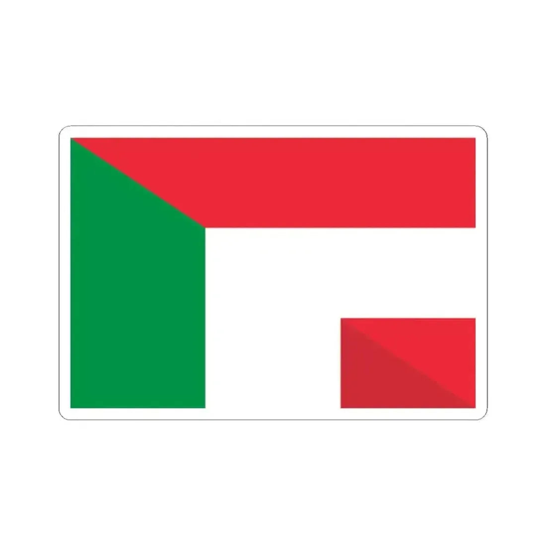 Flag of Austria and Italy (Austria) STICKER Vinyl Kiss-Cut Decal 2 Inch White - The Sticker Space