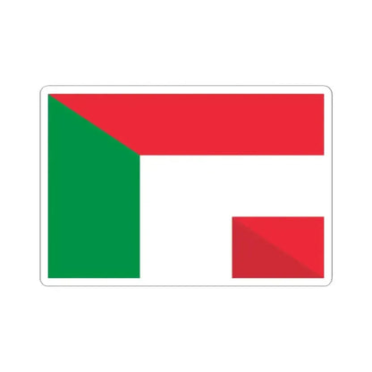 Flag of Austria and Italy (Austria) STICKER Vinyl Kiss-Cut Decal 2 Inch White - The Sticker Space
