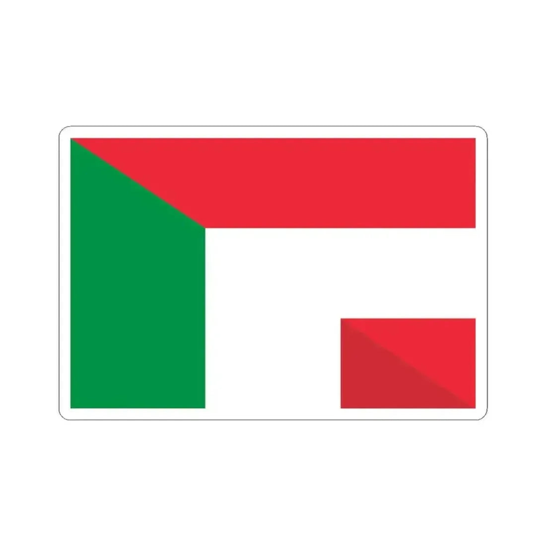 Flag of Austria and Italy (Austria) STICKER Vinyl Kiss-Cut Decal 3 Inch White - The Sticker Space