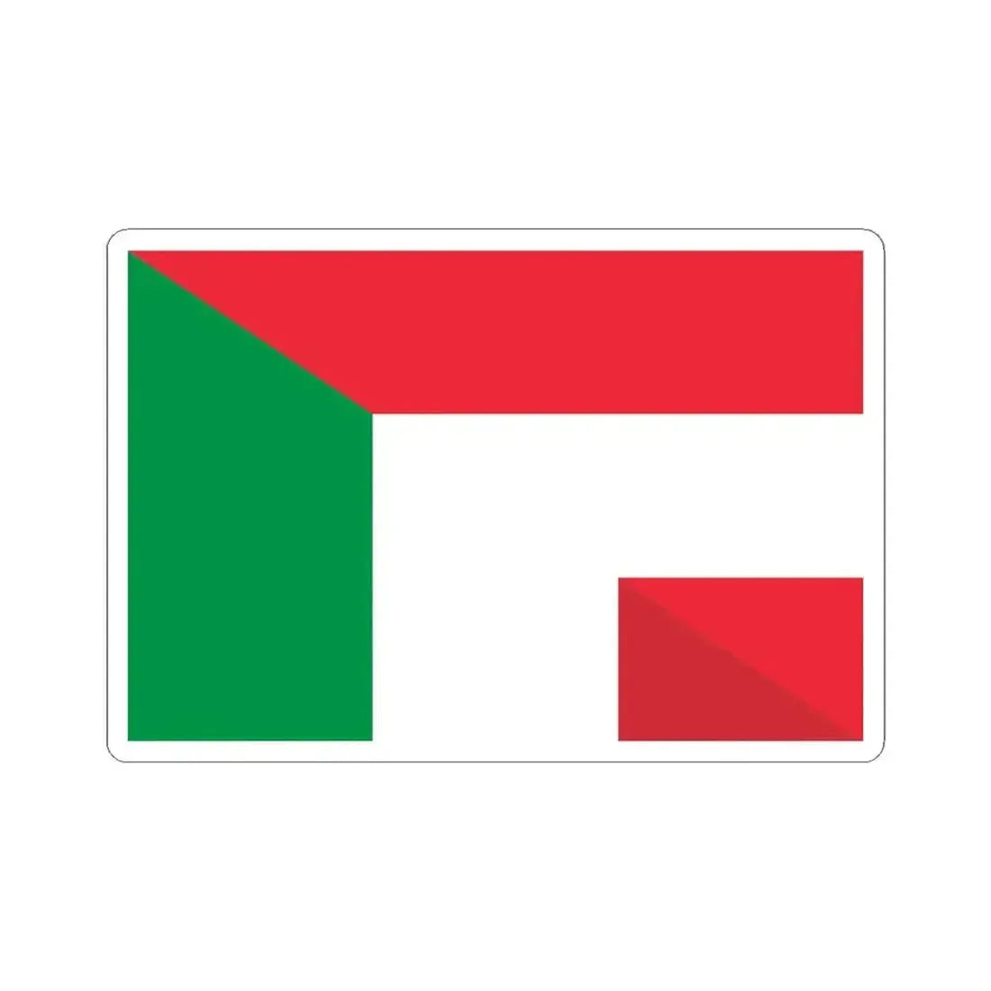 Flag of Austria and Italy (Austria) STICKER Vinyl Kiss-Cut Decal 4 Inch White - The Sticker Space