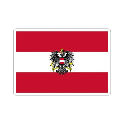 Flag of Austria state 1919-1934 (Austria) STICKER Vinyl Kiss-Cut Decal 4 Inch White - The Sticker Space