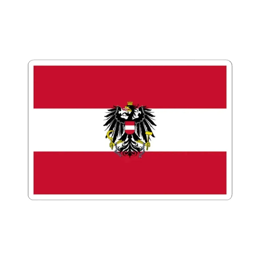 Flag of Austria state (Austria) STICKER Vinyl Kiss-Cut Decal 2 Inch White - The Sticker Space