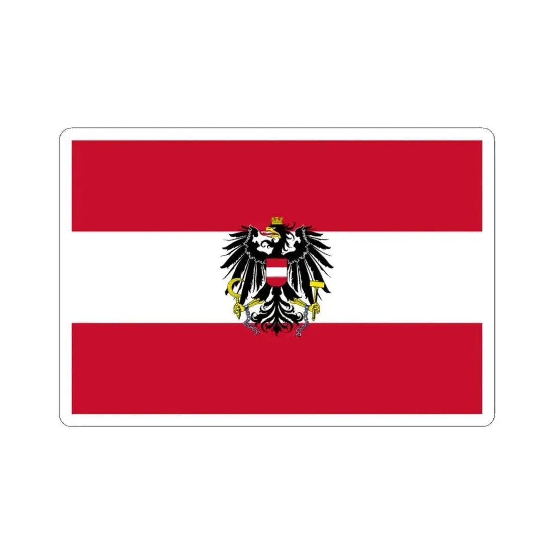 Flag of Austria state (Austria) STICKER Vinyl Kiss-Cut Decal 3 Inch White - The Sticker Space