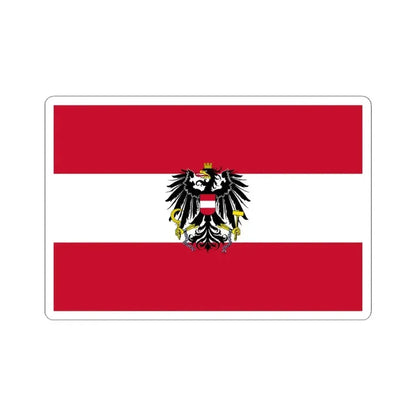 Flag of Austria state (Austria) STICKER Vinyl Kiss-Cut Decal 4 Inch White - The Sticker Space