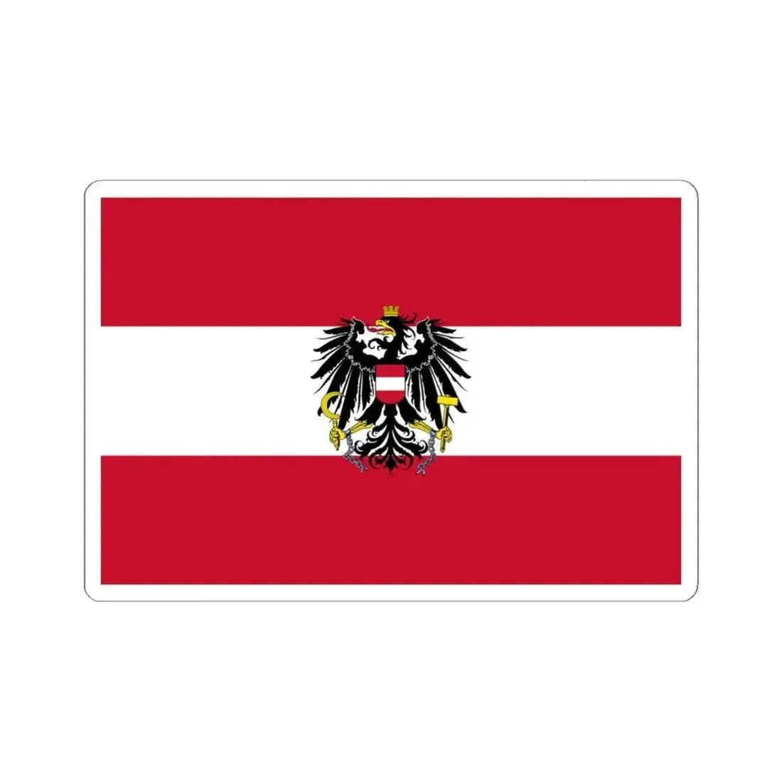 Flag of Austria state (Austria) STICKER Vinyl Kiss-Cut Decal 6 Inch White - The Sticker Space