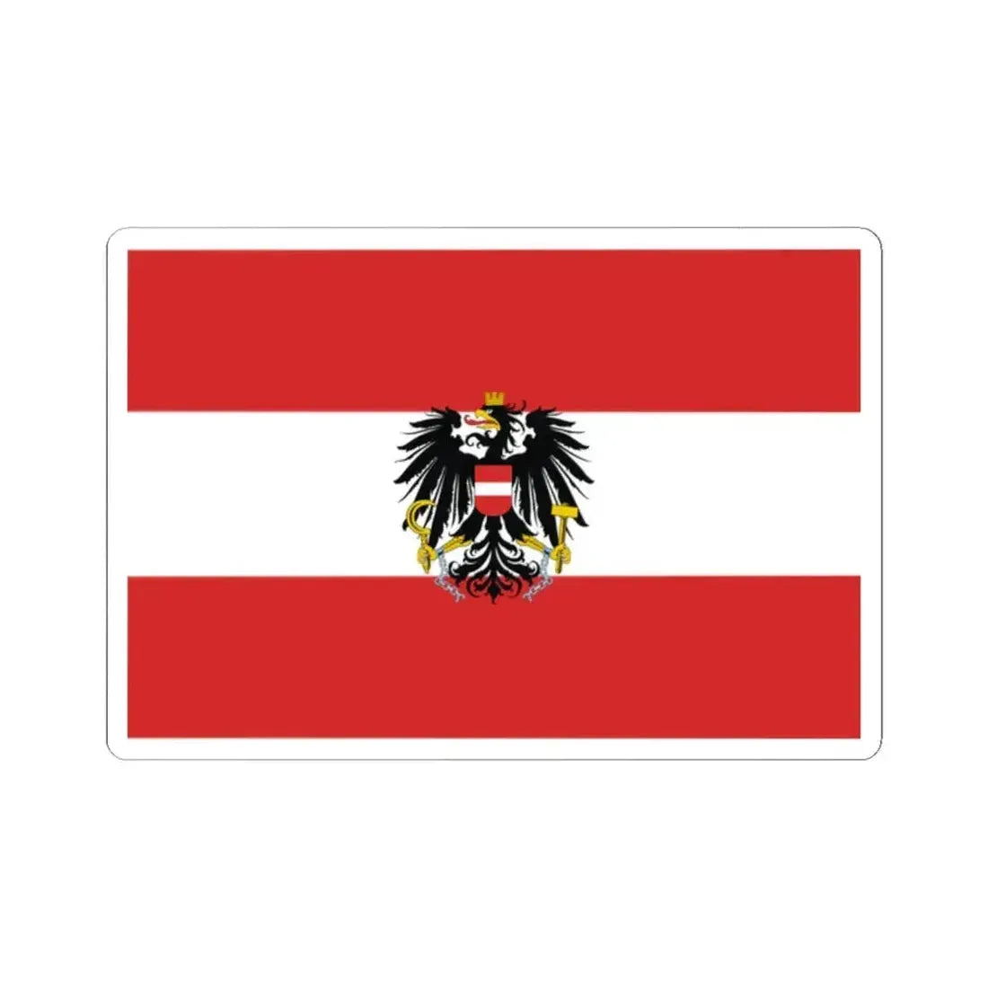 Flag of Austria state variant 2 (Austria) STICKER Vinyl Kiss-Cut Decal 2 Inch White - The Sticker Space