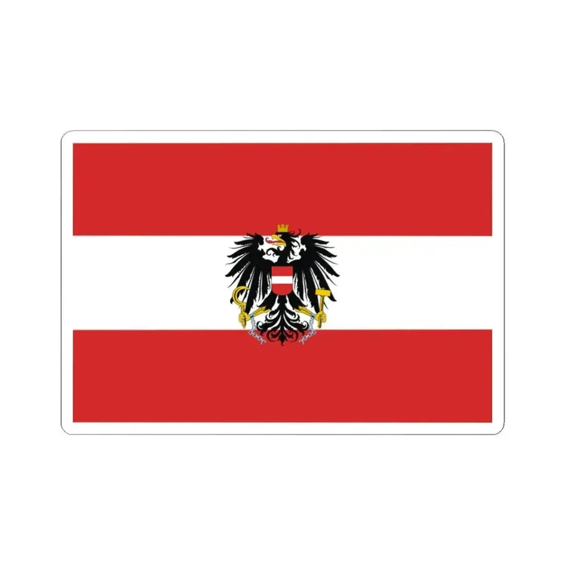Flag of Austria state variant 2 (Austria) STICKER Vinyl Kiss-Cut Decal 3 Inch White - The Sticker Space