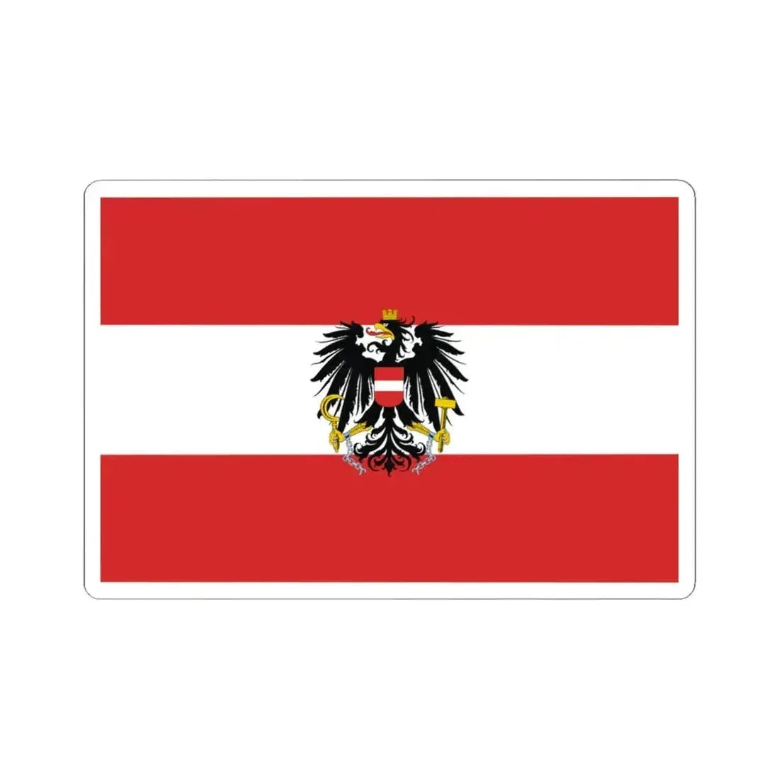 Flag of Austria state variant 2 (Austria) STICKER Vinyl Kiss-Cut Decal 4 Inch White - The Sticker Space