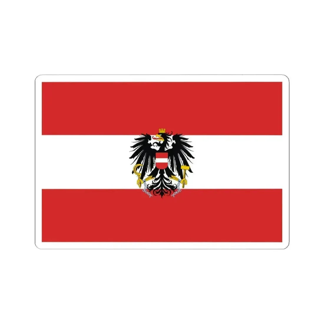 Flag of Austria state variant 2 (Austria) STICKER Vinyl Kiss-Cut Decal 6 Inch White - The Sticker Space
