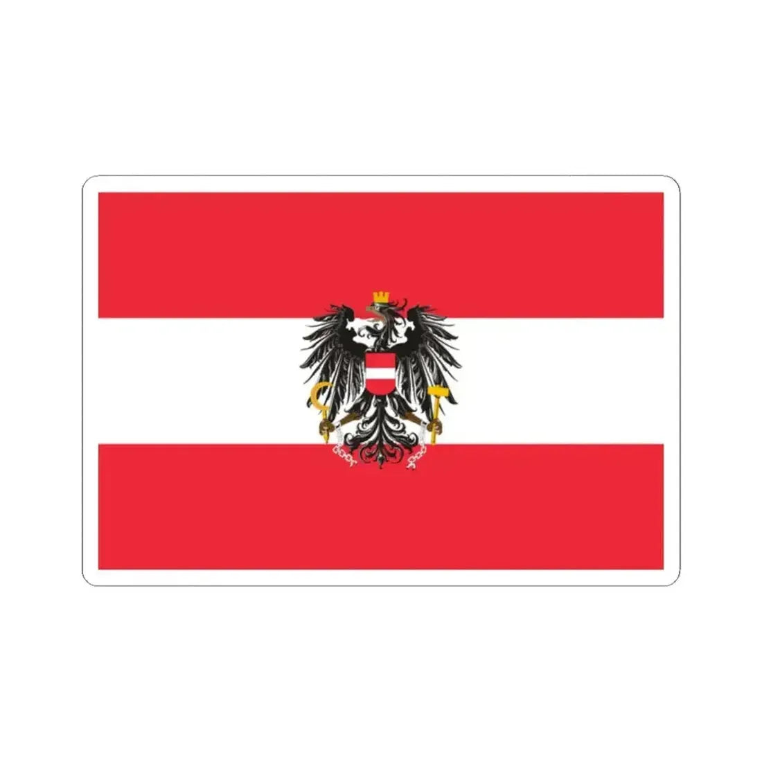 Flag of Austria state variant (Austria) STICKER Vinyl Kiss-Cut Decal 2 Inch White - The Sticker Space