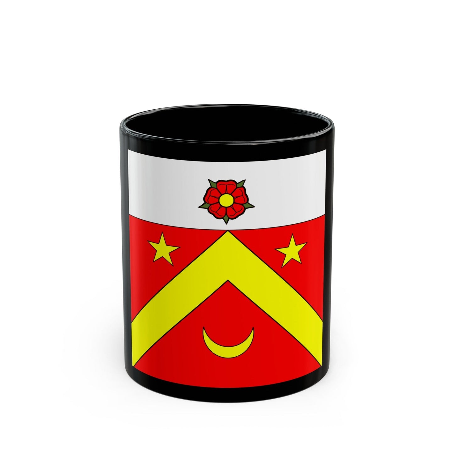 Flag of Autavaux Switzerland - Black Coffee Mug-11oz-The Sticker Space