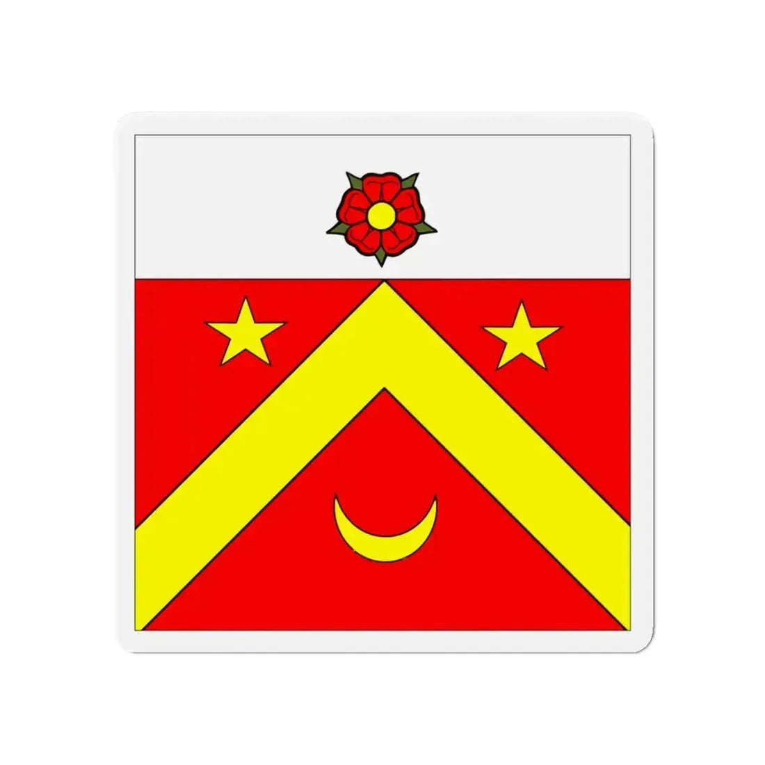 Flag of Autavaux Switzerland - Refrigerator Magnet 4 Inch - The Sticker Space