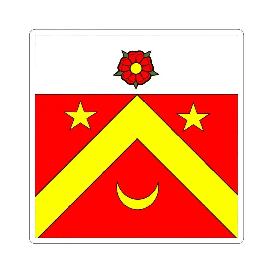 Flag of Autavaux Switzerland STICKER Vinyl Die-Cut Decal 5 Inch - The Sticker Space