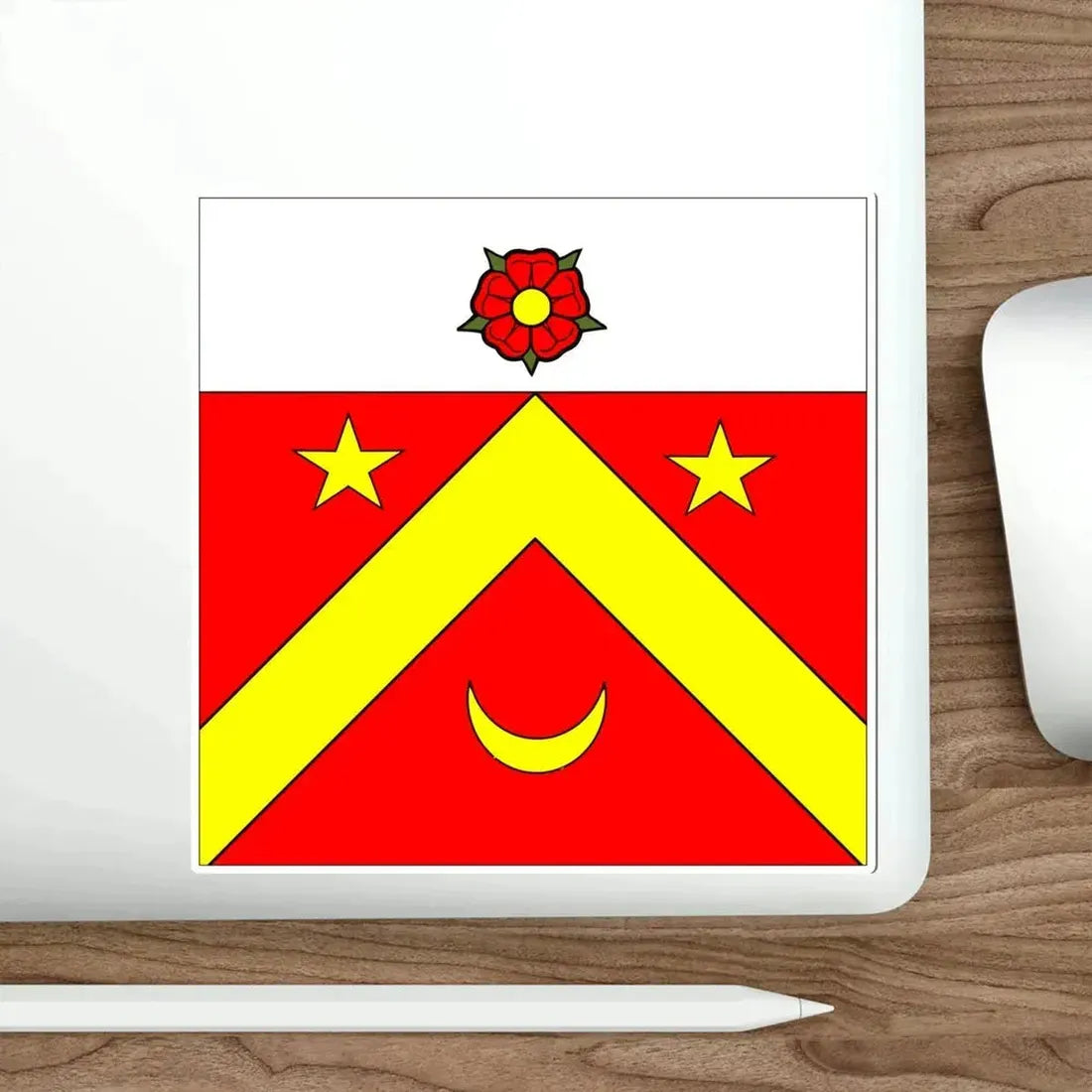 Flag of Autavaux Switzerland STICKER Vinyl Die-Cut Decal - The Sticker Space