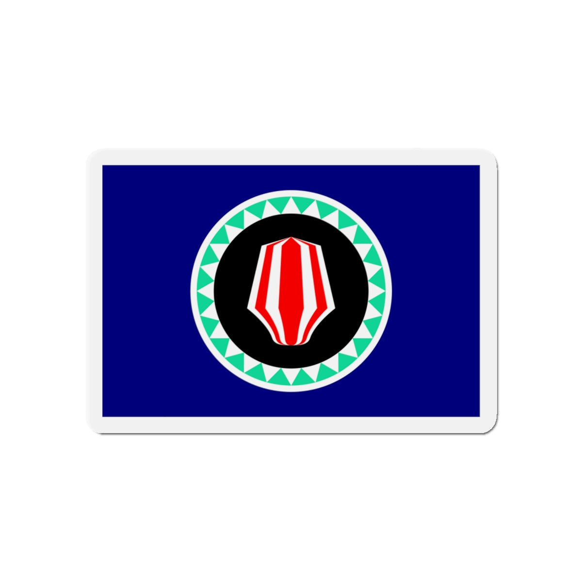 Flag of Autonomous Region of Bougainville Papa New Guinea - Die-Cut Magnet-4" x 4"-The Sticker Space