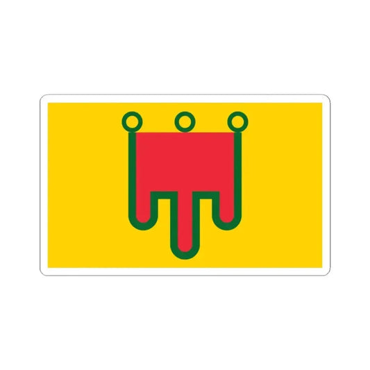 Flag of Auvergne (Belgium) STICKER Vinyl Kiss-Cut Decal 2 Inch White - The Sticker Space