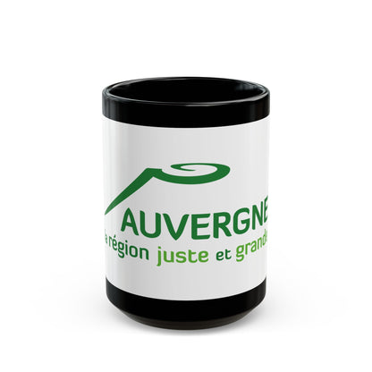 Flag of Auvergne France 2 - Black Coffee Mug-15oz-The Sticker Space