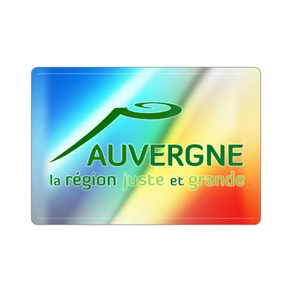 Flag of Auvergne France 2 Holographic STICKER Die-Cut Vinyl Decal-2 Inch-The Sticker Space