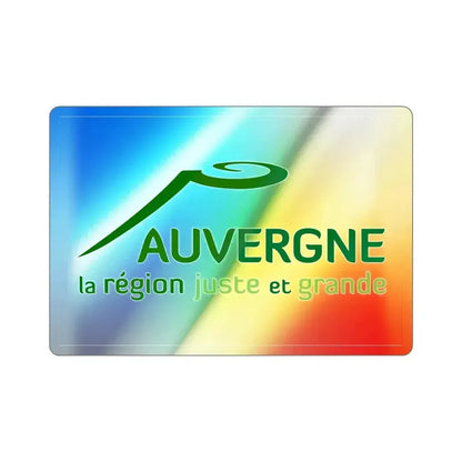 Flag of Auvergne France 2 Holographic STICKER Die-Cut Vinyl Decal - The Sticker Space