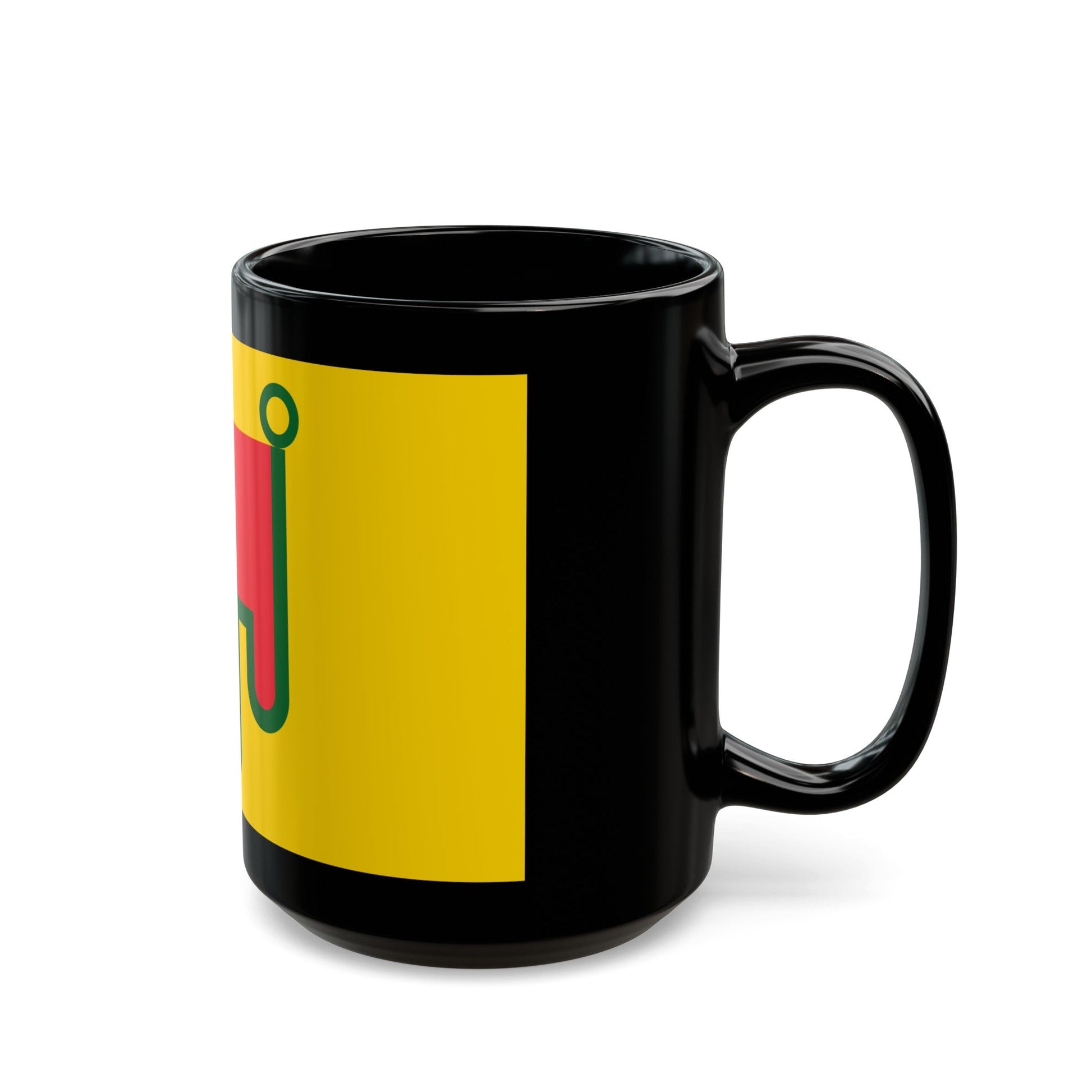 Flag of Auvergne France - Black Coffee Mug-The Sticker Space