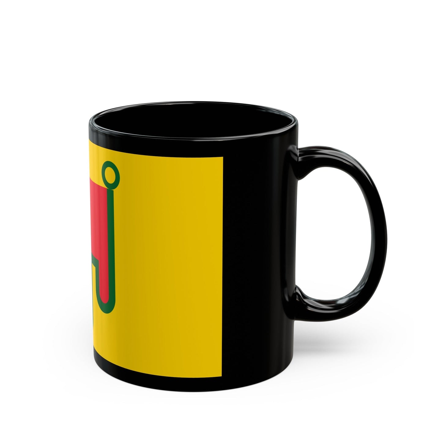 Flag of Auvergne France - Black Coffee Mug-The Sticker Space