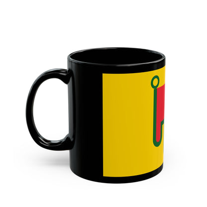 Flag of Auvergne France - Black Coffee Mug-The Sticker Space