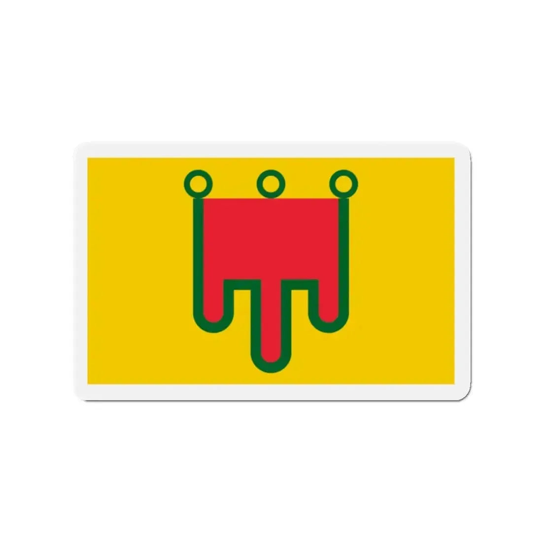 Flag of Auvergne France - Refrigerator Magnet 2 Inch - The Sticker Space