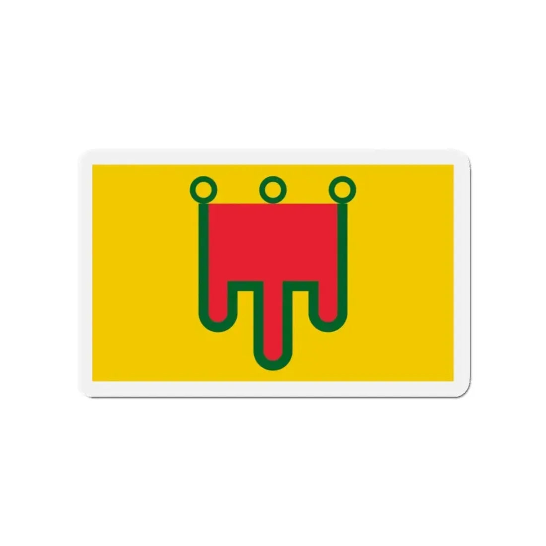 Flag of Auvergne France - Refrigerator Magnet 3 Inch - The Sticker Space