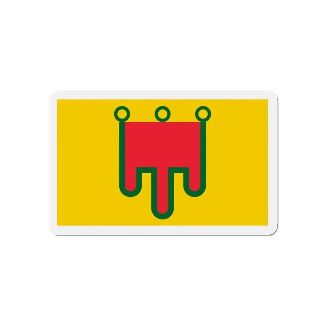 Flag of Auvergne France - Refrigerator Magnet 4 Inch - The Sticker Space
