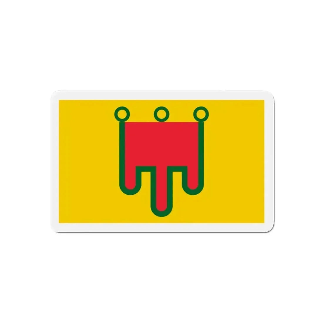Flag of Auvergne France - Refrigerator Magnet - The Sticker Space