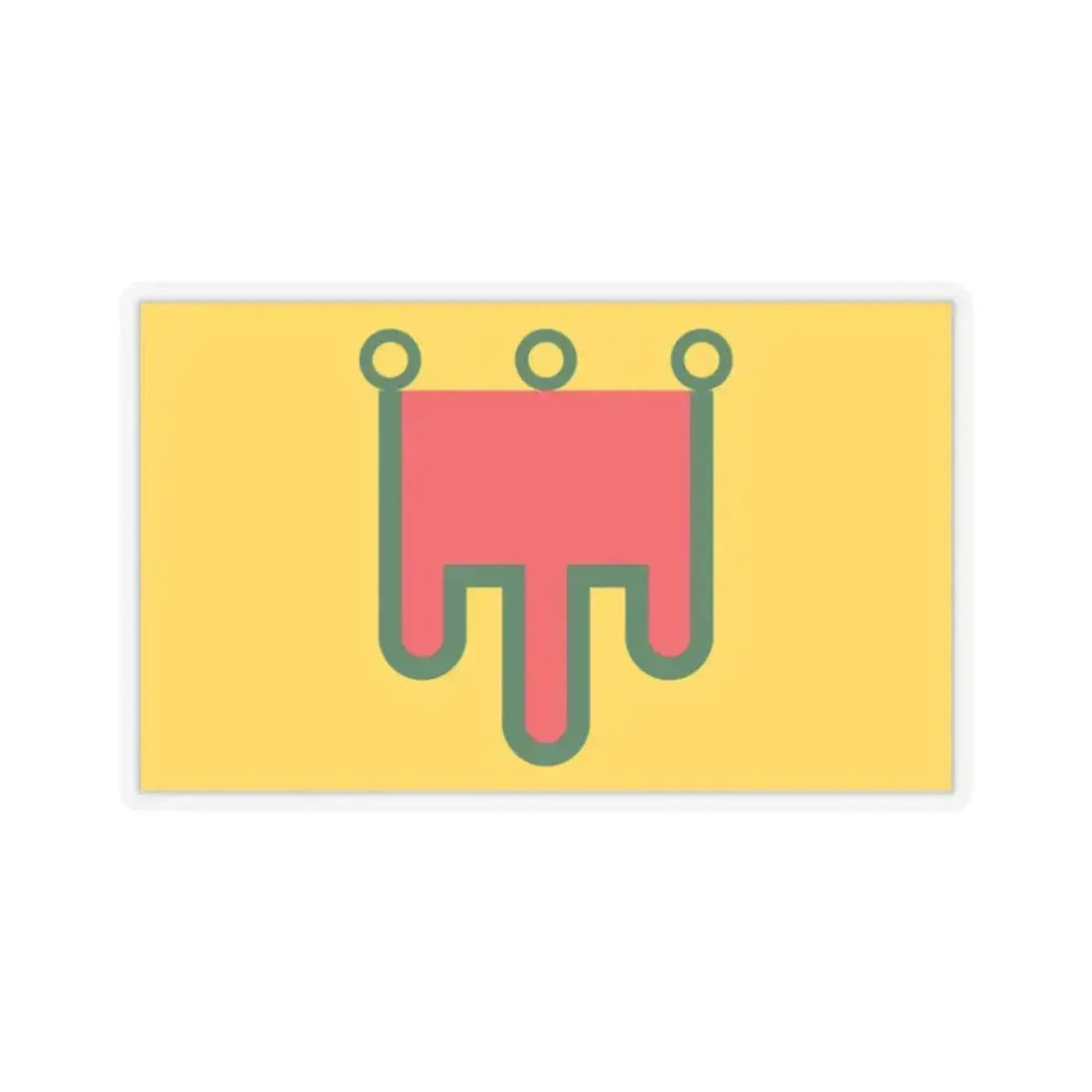 Flag of Auvergne France - STICKER Vinyl Kiss-Cut Decal 2 Inch Transparent - The Sticker Space