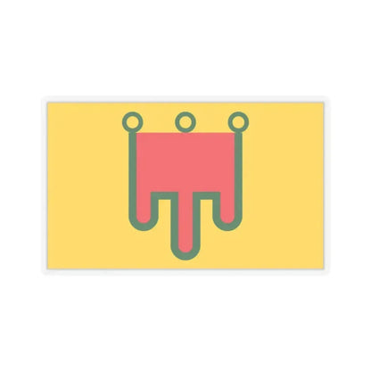 Flag of Auvergne France - STICKER Vinyl Kiss-Cut Decal 2 Inch Transparent - The Sticker Space