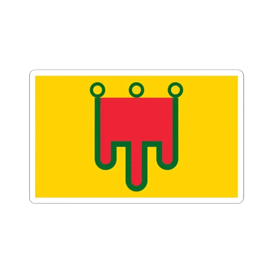 Flag of Auvergne France - STICKER Vinyl Kiss-Cut Decal 2 Inch White - The Sticker Space