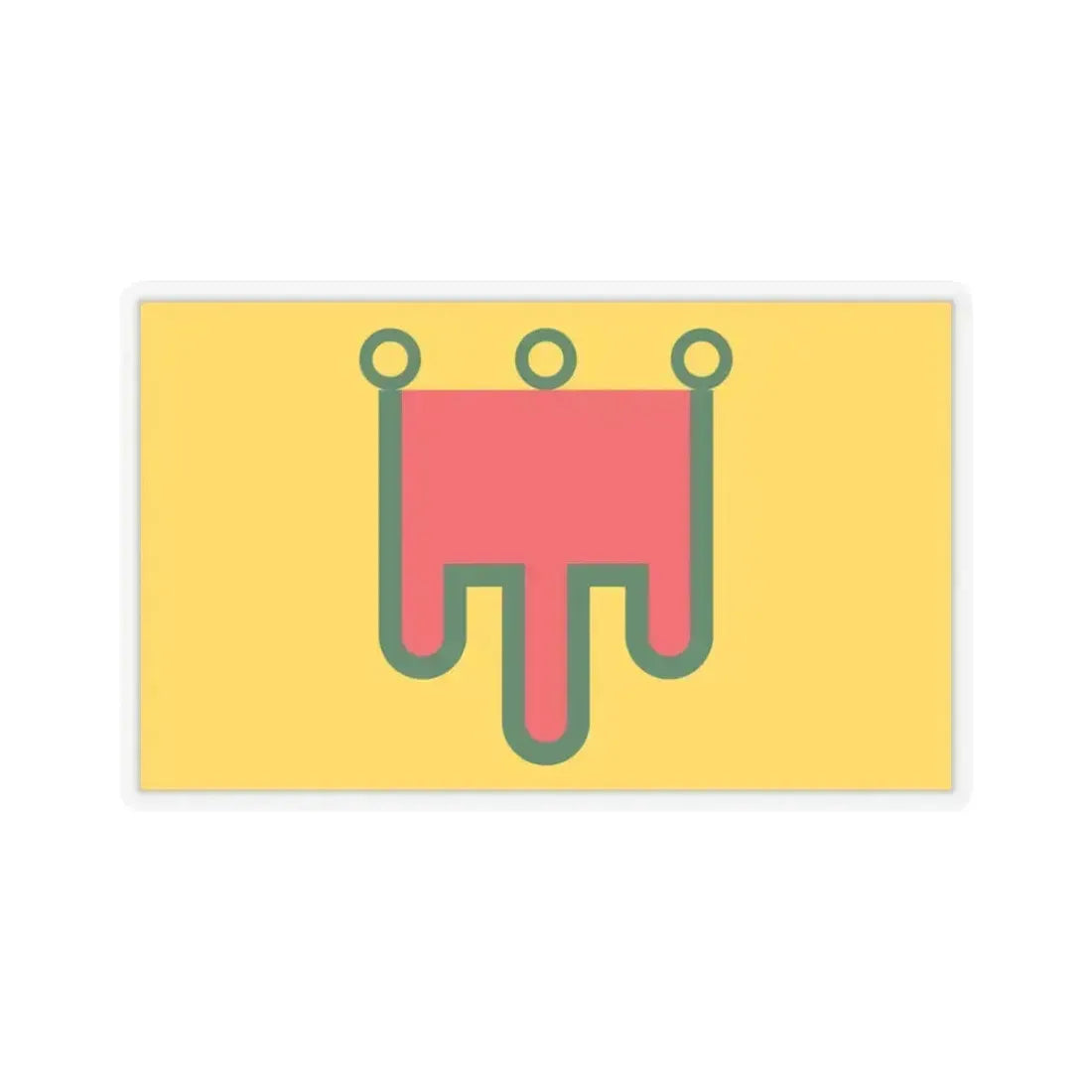 Flag of Auvergne France - STICKER Vinyl Kiss-Cut Decal 3 Inch Transparent - The Sticker Space