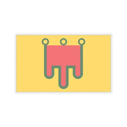 Flag of Auvergne France - STICKER Vinyl Kiss-Cut Decal 3 Inch Transparent - The Sticker Space