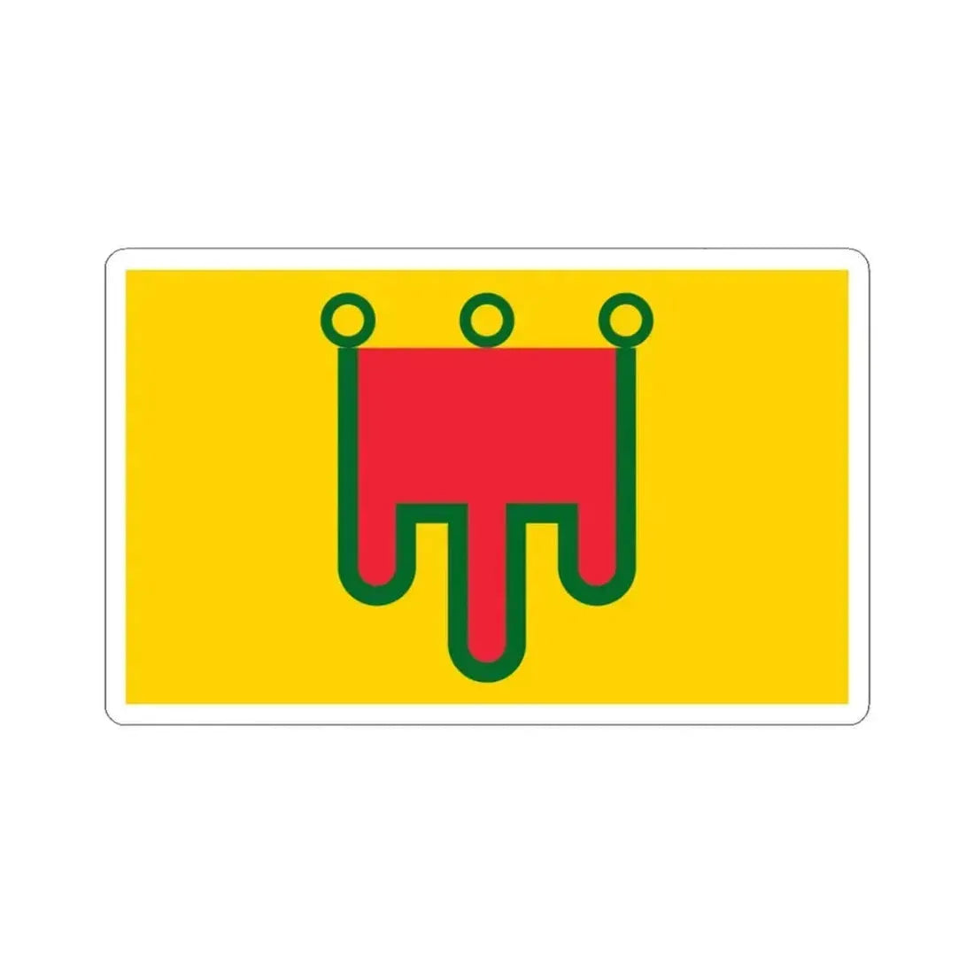 Flag of Auvergne France - STICKER Vinyl Kiss-Cut Decal 3 Inch White - The Sticker Space