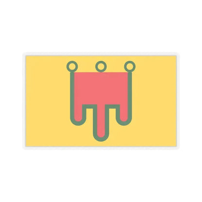 Flag of Auvergne France - STICKER Vinyl Kiss-Cut Decal 4 Inch Transparent - The Sticker Space