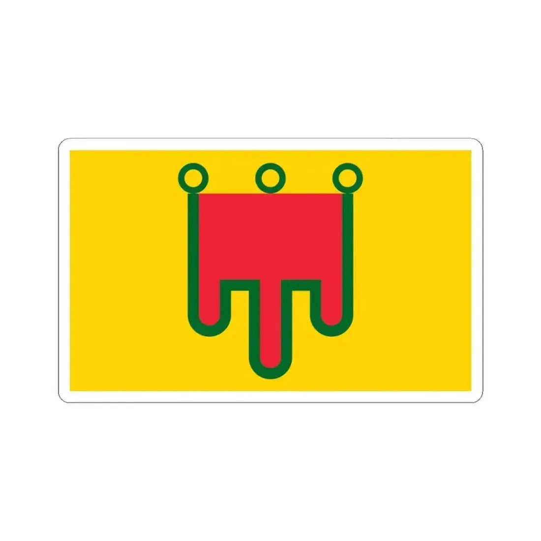 Flag of Auvergne France - STICKER Vinyl Kiss-Cut Decal 4 Inch White - The Sticker Space