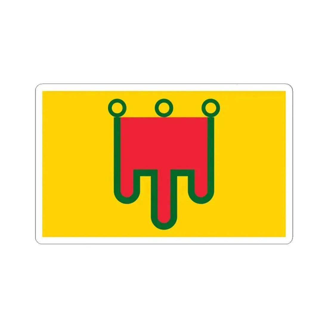 Flag of Auvergne France - STICKER Vinyl Kiss-Cut Decal 6 Inch White - The Sticker Space