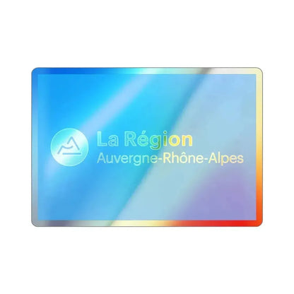 Flag of Auvergne Rhône Alpes France 2 Holographic STICKER Die-Cut Vinyl Decal 2 Inch - The Sticker Space