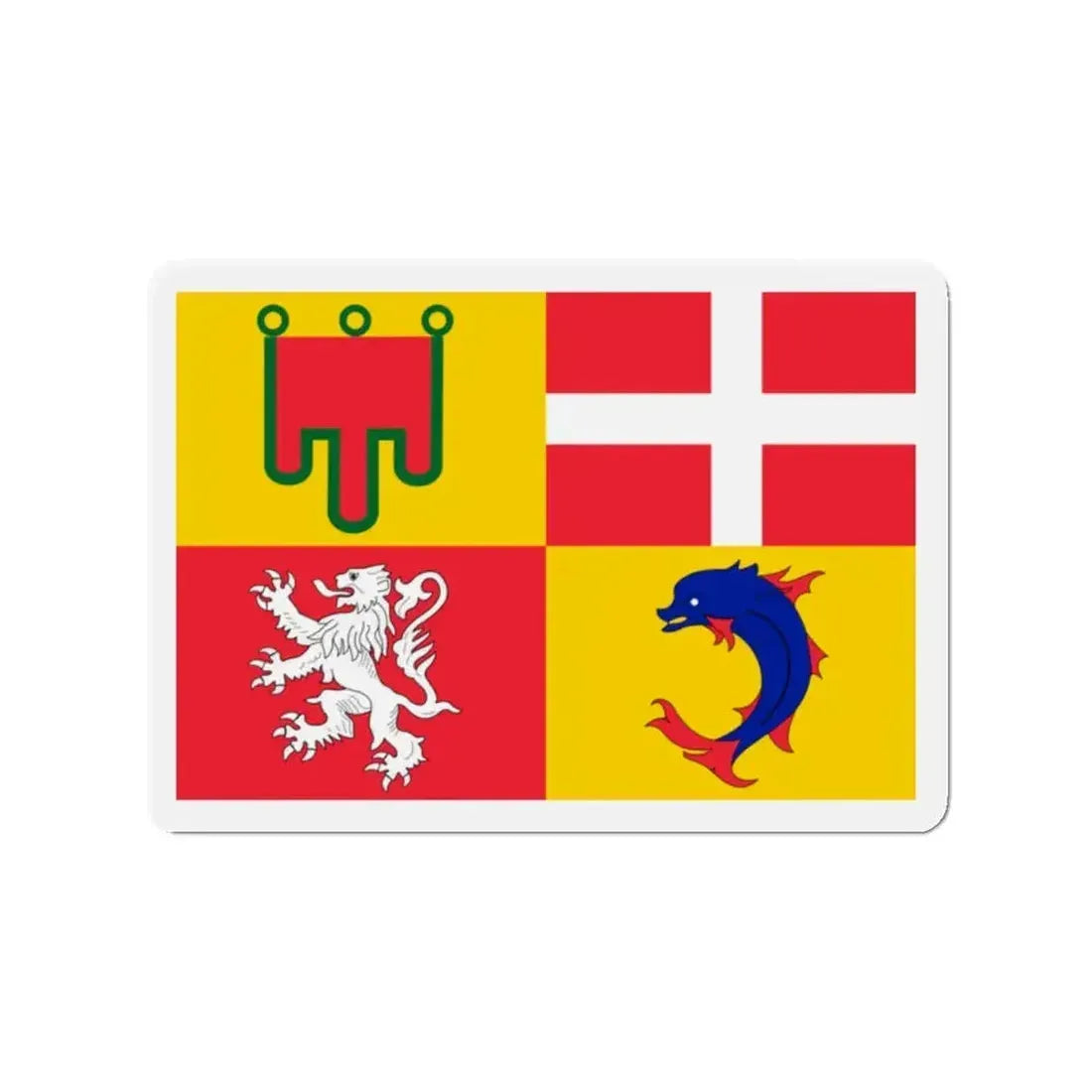 Flag of Auvergne Rhône Alpes France - Refrigerator Magnet - The Sticker Space