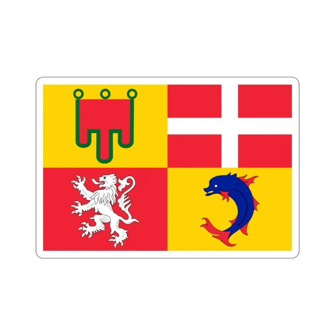 Flag of Auvergne Rhône Alpes France STICKER Vinyl Die-Cut Decal 2 Inch - The Sticker Space