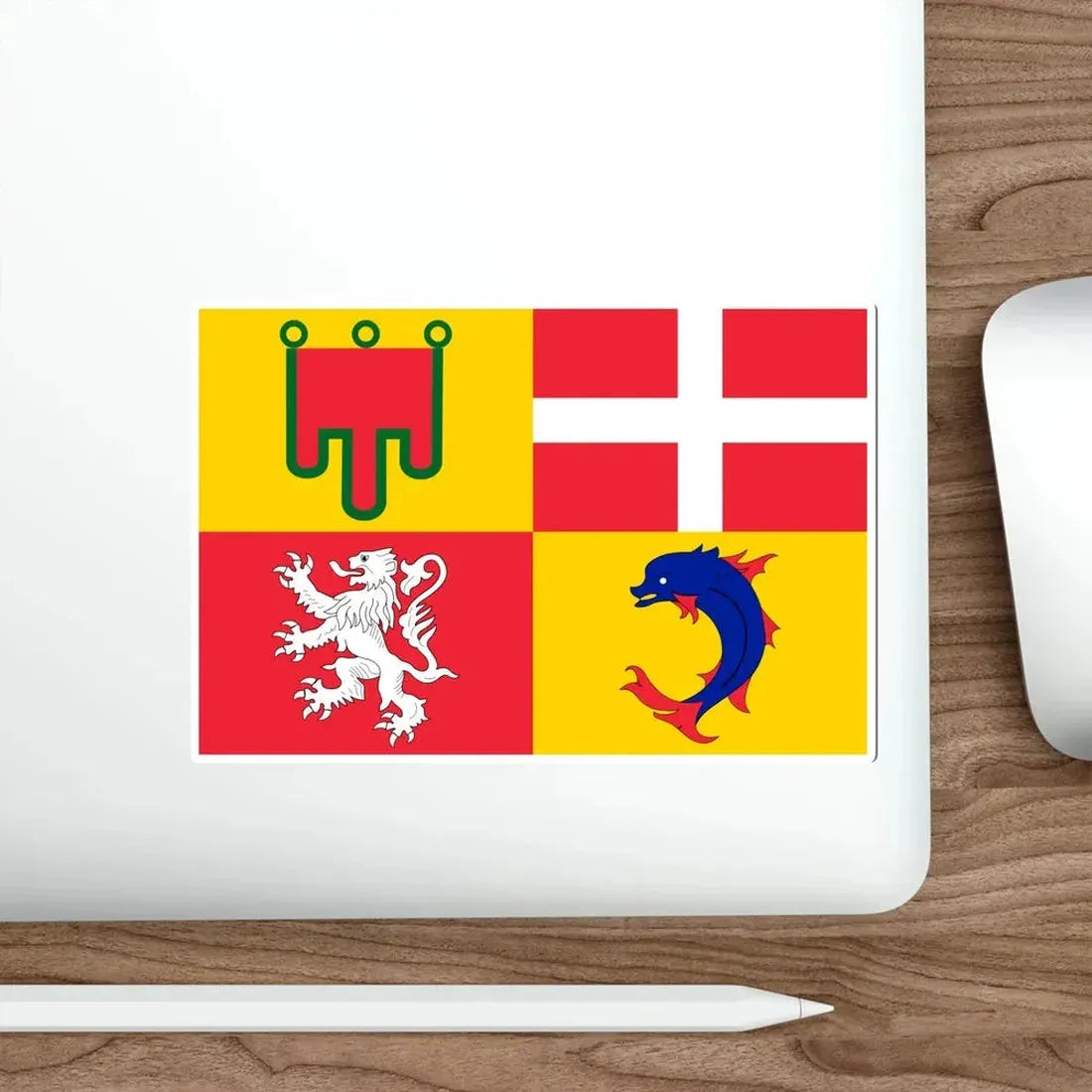 Flag of Auvergne Rhône Alpes France STICKER Vinyl Die-Cut Decal - The Sticker Space