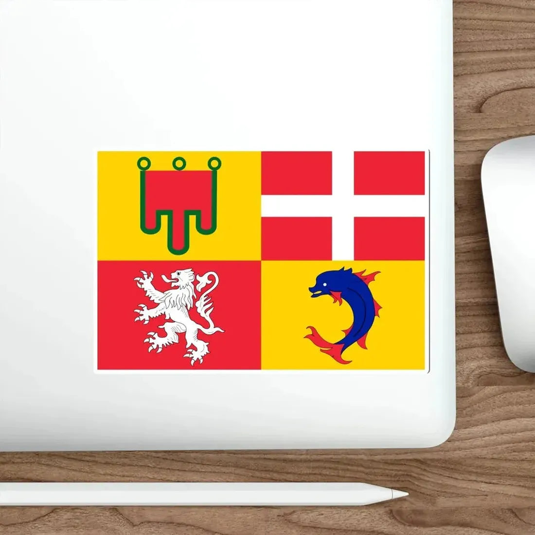 Flag of Auvergne Rhône Alpes France STICKER Vinyl Die-Cut Decal - The Sticker Space