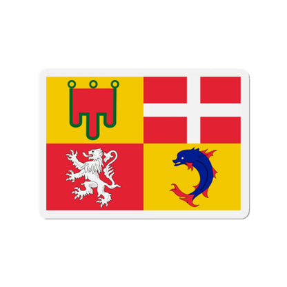 Flag of Auvergne Rhône Alpes France - Die-Cut Magnet-2" x 2"-The Sticker Space