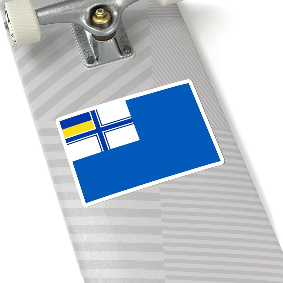 Flag of auxiliary fleet of Ukraine (Ukraine) STICKER Vinyl Kiss-Cut Decal - The Sticker Space