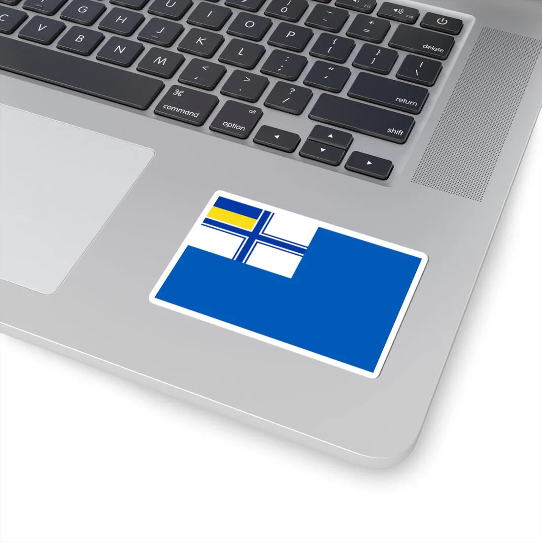 Flag of auxiliary fleet of Ukraine (Ukraine) STICKER Vinyl Kiss-Cut Decal - The Sticker Space