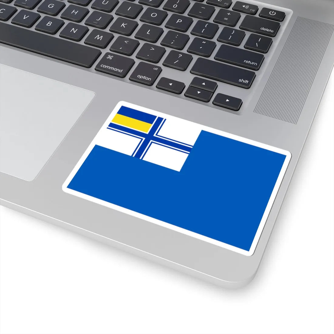 Flag of auxiliary fleet of Ukraine (Ukraine) STICKER Vinyl Kiss-Cut Decal - The Sticker Space