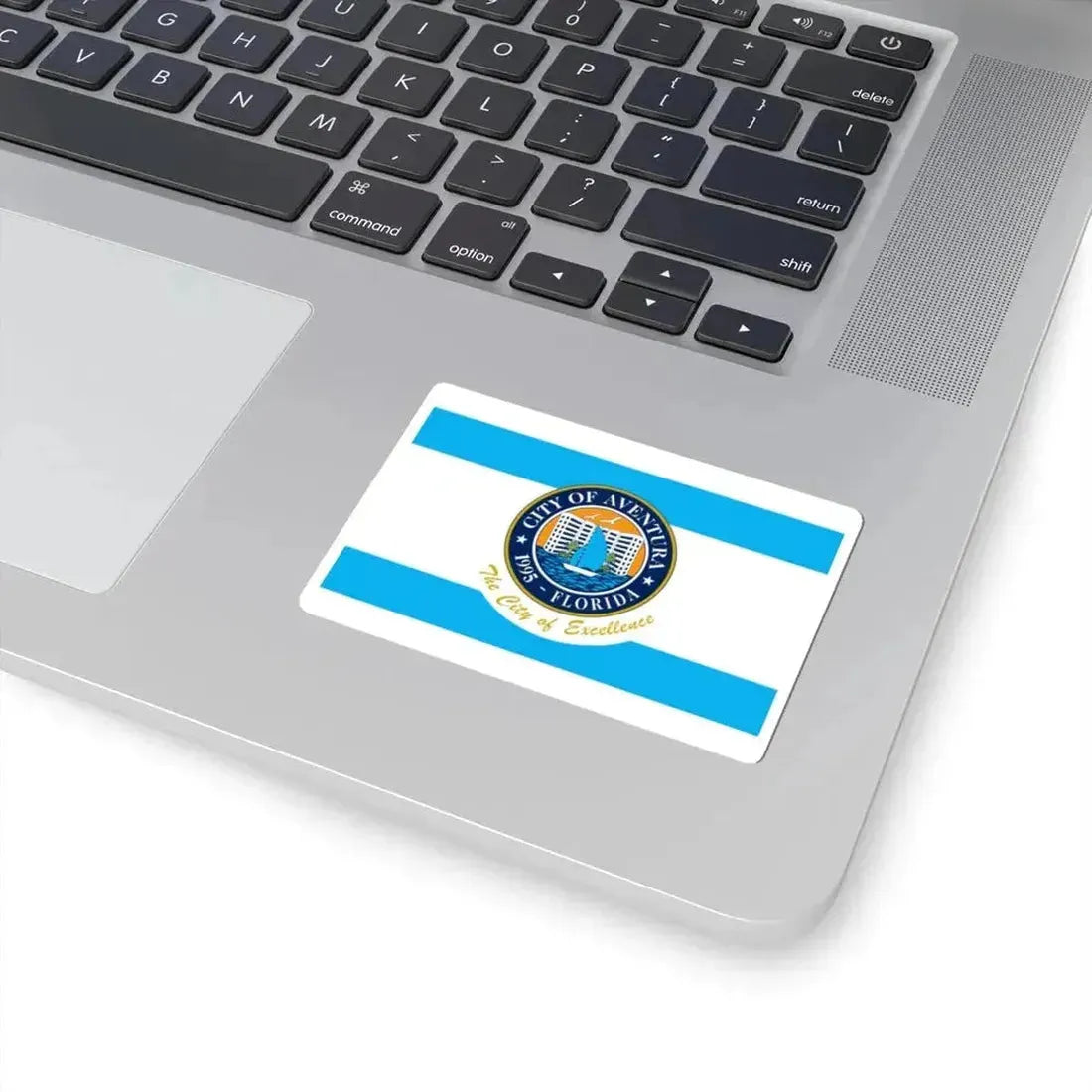 Flag of Aventura Florida (United States) STICKER Vinyl Kiss-Cut Decal - The Sticker Space